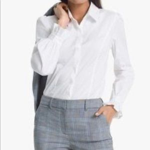 White House Black Market White fitted Blouse